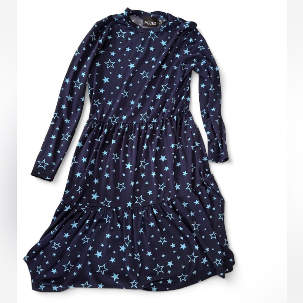 Blue star dress.